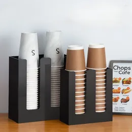 Kitchen Storage Modern Acrylic Paper Cup Rack Store Desktop Disposable Banknote Household Shelf Utensils Decoration