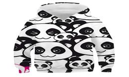 3 To 14 Years Kids Hoodies 3D Printed Animal Panda Hoodie for Boys Girls Cartoon Sweatshirt Casual Outwear Children Clothes4605029
