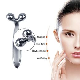 Face Massager Lift 3D Roller Thin Body Massage Tool Y Shape Massagers Skin Care Tools Neck 360 Rotate 240513