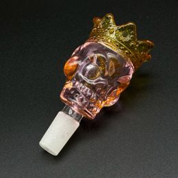 Thick Heavy Big Bowl Crown Skull Glass Tobacco Slide Bowl 14mm 18mm Male Bowls Piece Dab Rig Smoking Water Bong Pipe Jiont