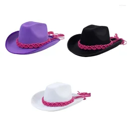 Berets Lightweight Cowgirl Hat Woman Men Ladies Cowboy Christmas Party British Adult Banquet