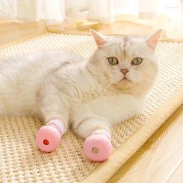 Cat Costumes 4pcs Adjustable Pet Protector For Bath Soft Silicone Shoes Cover