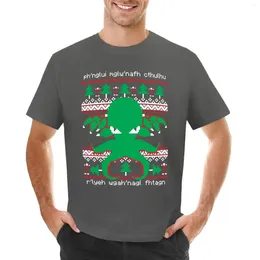 Men's Polos Cthulhu Cultist Christmas - Ugly Sweater T-Shirt Customs Blouse Mens Tall T Shirts