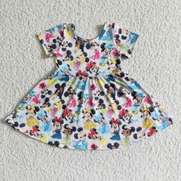 Kinder Sommer Western Cowgirl Rodeo Kleid Baby Mädchen Kurzarm Kuh Quasten Kleidung Großhandel Fashion Kinder