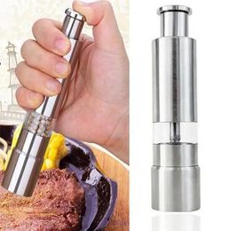 50pcs NEW Stainless Steel Metal Portable Manual Pepper Grinder Pepper Muller Mill Mull Seasoning Grinders Free Shipping 11 LL
