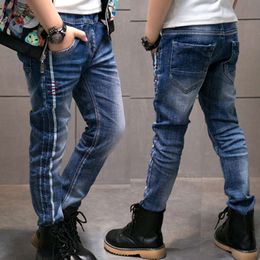 Ienens Kids Boys Skinny Jeans denim 4-13 år Teen Boy Slim Cowboy Trousers Spring Autumn Children Casual Pants L2405