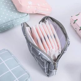 Storage Bags Women Girl Sanitary Pad Organiser Holder Napkin Towel Makeup Travel Case Pouch Diaper Purse Cosmetic Zipper