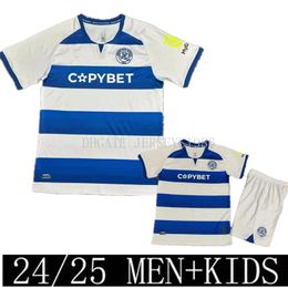 24 25 Queens Park Rangers Mens Kids Soccer Jerseys Willock Amos Roberts Dykes Johansen Home Shirts Football Shirts Short Manneve Uniforms 2024 2025 Home away QPR