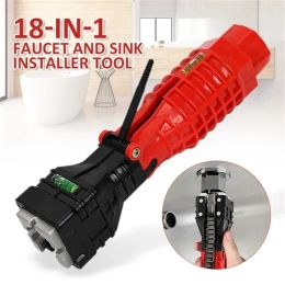 Faucet and Sink Installer Wrench Water Pipe Wrench Toilet End Basin Drain Bottom Pipe Repair Bathroom and Kitchen Tool 18