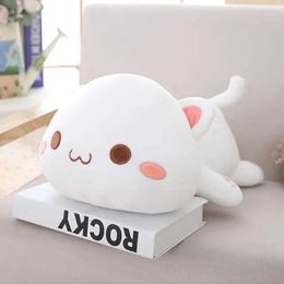 Plush Dolls 1 piece of 35cm Cavai lying cat plush toy filled with cute cat dolls cute animal pillows soft cartoon pads childrens Christmas gifts H240521 DPS7