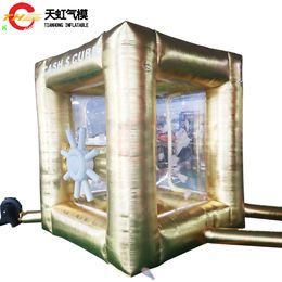 Outdoor Activities 2x2m Inflatable Money Booth Inflatable Money Grab Cash Cube Machine for Carnival Party Event