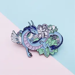 Brooches Creative Animal Flower Dragon Enamel Brooch Cute Cloud Flying Alloy Pins Badge Personality Clothes Accessories Jewellery