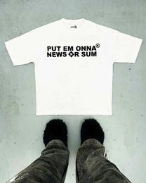 Men's T-Shirts Street American Hip Hop Retro Machine Gun bet for mens printed oversized T-shirt Y2k Harajuku Fashion Gothic style shirt Q240521