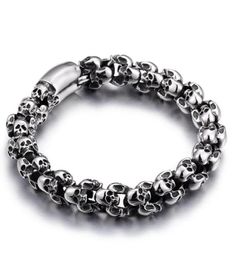 Fashion retro gold skull bracelets big style men charm stainless steel bracelet Jewellery for men hg126348099