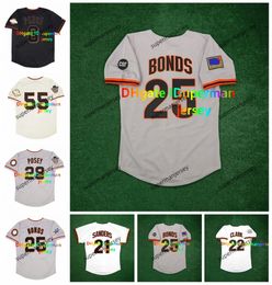 Barry Bonds SF Giants Throwback Baseball Jersey - 2024 World Series, Sizes S-4XL