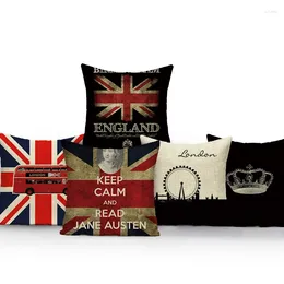 Pillow London Style Throw Covers British Flag Soldiers Case Office Home Decor Cover For Sofa Chair Car