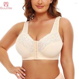 Women's Shapers GUUDIA Push Up Plus Size Bras Wireless And Traceless Lace Double Cups Back Support Shaper Widened Elastic Shoulder Strap