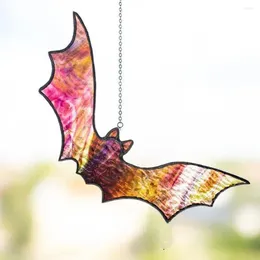 Garden Decorations Halloween Spooky Coloured Bat Pendant Party Horror Outdoor Hanging Props Decoration Home Acrylic Window Wall Sunca N4T1