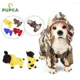 Dog Apparel Raincoat Waterproof Reflective Coat Outdoor Soft Breathable One-piece Suits Four Seasons Pet Puppy Rainwear Supplies