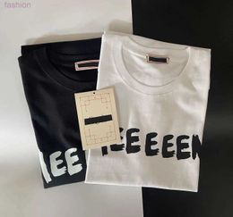 Mens Letter Print t Shirts Luxury Black Fashion Designer Summer High Quality Top Short Sleeve Size S-xxxl VS45