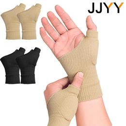 Wrist Support JJYY 1Pair Guard Palm Men's And Women's Joint Sports Sprain Elastic Wristband Warm Cold-proof Fitness Half-finger Gloves