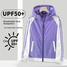 Men's Jackets UPF50 Couple Sunscreen Jacket 2024 Summer Trendy Outdoor Leisure Sports Hooded Windbreaker High-quality Clothing