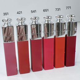 D makeup lip gloss lipsticks powder kiss liquid lipstick lipcolour Luster Sexy Lipsticks 5ML 8colors