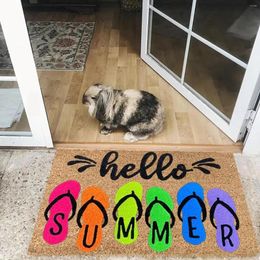 Carpets Summer Door Mat Porch Decor Low-Profile Floor Welcome Mats Indoor Outdoor Non-Slip Doormat For Home Entrance