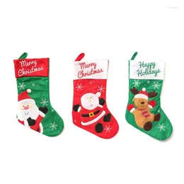 Party Decoration Christmas Xmas Stocking With Santa/Reindeer For Holiday Decorations