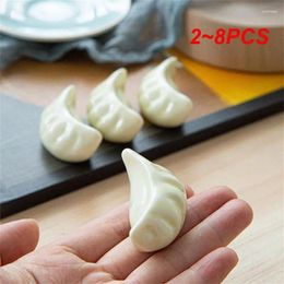 Chopsticks 2-8PCS Cute Dumpling Shape Ceramic Holder Stand Chopstick Rack Pillow Japanese Style Kitchen Tableware Tools