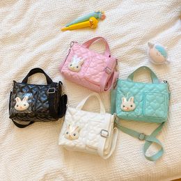 INS Girls love heart quilted handbags kids bunny tote bag children rabbit doll single shoulder messenger bags S1403