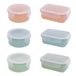 Storage Bottles 6Pcs Small Food Containers Leakproof Freezer Container Kitchen Boxes For Condiment Fruit Snack Lunch