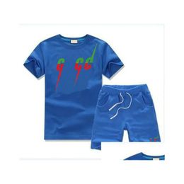 Clothing Sets 2-7 Years Kids Designer Summer High Quality T-Shirt Pants Set Brand Printing Children 2 Piece 100% Cotton Baby Boys Girl Otmsd