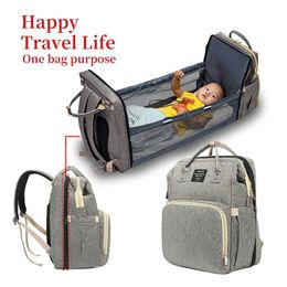 Diaper Bags Mommy Baby Backpack Convertible lightweight baby diaper bag multi-purpose travel storage bag pregnant woman stroller small sleeping bag d240522