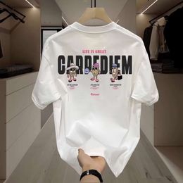 Designer's seasonal new American hot selling summer T-shirt for men's daily casual letter printed pure cotton top 0NCM