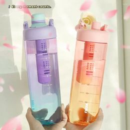 Water Bottles 1000ml Sports Bottle Outdoor With Tea Strainer Plastic Portable Dinkware Bike Student Supplies