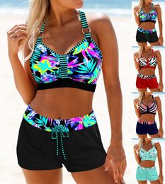 Women's Swimwear Comfortable Summer Design Sense 3D Color Spot Printing Sexy Off Shoulder Fashion Tank Top S-6XL