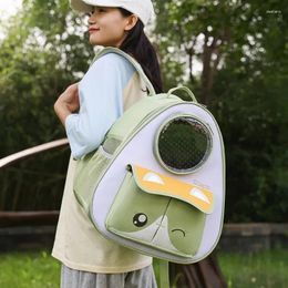 Cat Carriers Fashion Portable When Going Out Backpack Pet Bag Large Space Waterproof Fabric Field Vision Oxford Cloth Cats Transport