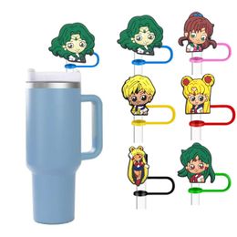 japan anime cartoon series girl car straw cap straw cap creative adaptation cartoon cute doll dust cap straw stopper