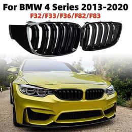 Other Exterior Accessories Bright Black Front Kidney Grille Slat M4 Style Grill for BMW F32 F33 F36 F80 F82 2013-2020 Cabriolet Coupe 425i 430i 440i 435i T240520