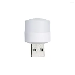 Night Lights USB Small Book Lamps Plug Lamp Computer Mobile Power Charging LED Eye Protection Reading Light Round