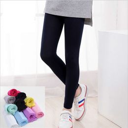 3-11Years Old Children Candy Spring And Autumn Leggings Tight Pencil Girls Solid Color Pants L2405