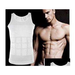 Mens Tank Tops Slimming Body Shaper Belly Fatty Vest Shirt Corset Compression Bodybuilding Underwear Drop Delivery Apparel Oty73