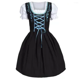 Casual Dresses Women's Dress German Oktoberfest Costume Beer Girl Bavarian Tavern Fitted Bierfest Frauenkleider