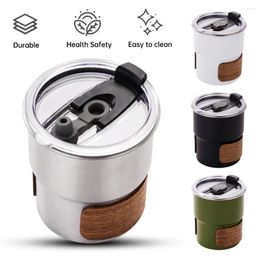 Mugs Stainless Steel With Spill Proof Lid Coffee Cup Portable Heat Resistant Tea Water For Home Office Outdoor Drinkware