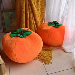 Plush Pillows Cushions 38cm Plush Toy Lovely Fruit Emulational Persimmon Good Things Soft Stuffed Cushion Hug Pillow Birthday Christmas Gift H240521