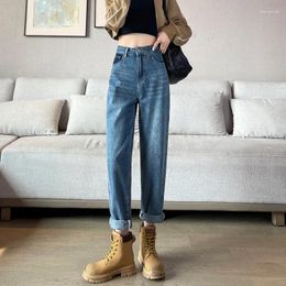 Women's Jeans CGC 2024 Vintage Straight Harlan Women High Waist Denim Pants Casual Streetwear Boyfriends Female Cargo Trousers