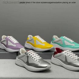 Prade Shoes Sneakers Shoes Casual Shoes America Cup Cup Cup Patent Leather Trainers для мужчин Женщины Нейлоновая черная сетчатая сетка Laceup.