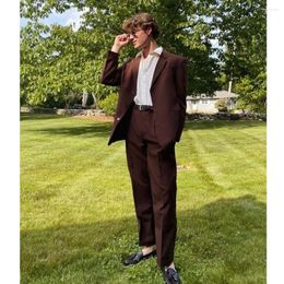 Men's Suits Gentleman Clothes Serge Two-piece Luxury High-quality Casual Suit Elegant For Men Prom 2024 Man Pants Set