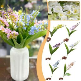 Decorative Flowers Ins Artificial Flower Simulated Lily Of The Valley Party Wedding Home Fleurs Table Branch Long Backdrop Decoration A8v4